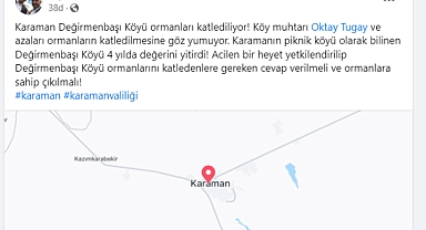 KARAMAN DEVA İLÇE BAŞKANI TAYFUN CAN'DAN SOSYAL MEDYADAN AÇIKLAMA