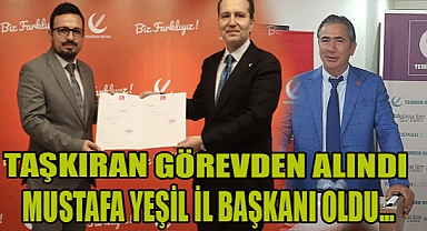 MUSTAFA YEŞİL YENİDEN REFAH PARTİSİ KARAMAN İL BAŞKANI OLDU