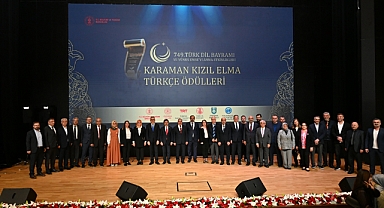 KARAMAN KIZIL ELMA TÜRKÇE ÖDÜLLERİ TÖRENİ ANKARA'DA GERÇEKLEŞTİRİLDİ
