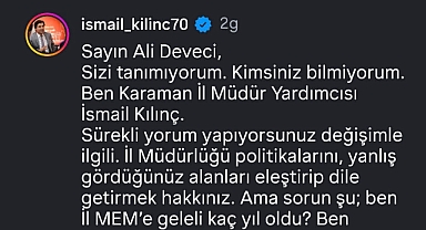 KARAMAN MİLLİ EĞİTİM’DE KOLTUK SAVAŞLARI: MÜDÜR YARDIMCISINDAN VATANDAŞA 