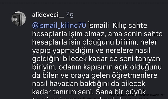 KARAMAN MİLLİ EĞİTİM’DE KOLTUK SAVAŞLARI: MÜDÜR YARDIMCISINDAN VATANDAŞA 